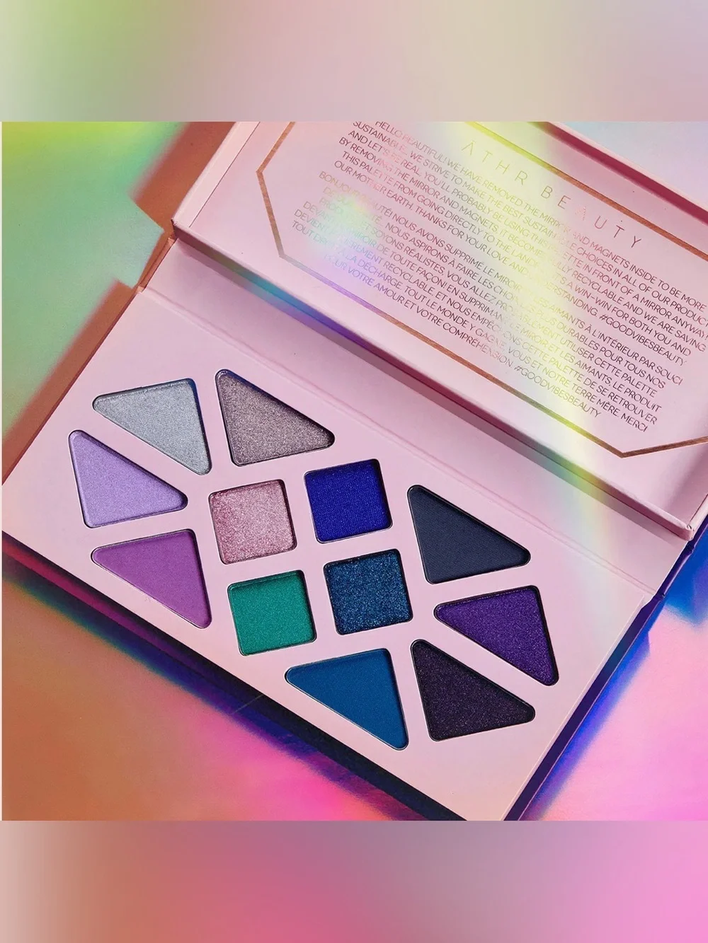 ATHR Beauty Moonlight Crystal Eyeshadow Palette-Vegan and Cruelty-Free.